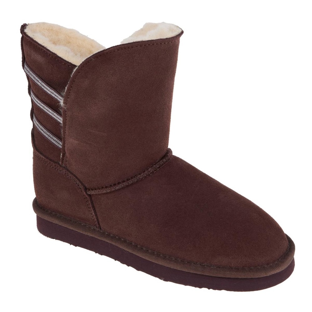 BEARPAW® Terri Suede Boot w/Rain & Stain Repellent in Fig Sz 8.5 WIDE